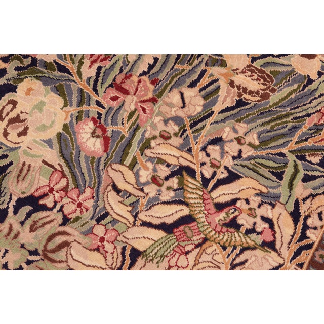1990s Elegant 1990's Pak-Persian Blue/Gold Wool Rug - 8'1'' X 10'2'' For Sale - Image 5 of 9