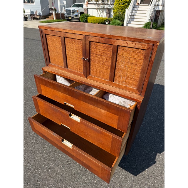 American of Martinsville Mid Century Merton Gershun for Martinsville Highboy Dresser For Sale - Image 4 of 12