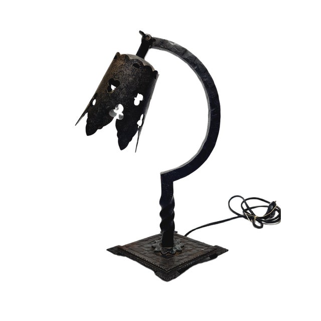 Art Deco Bedside Lamp, Poland, 1950s For Sale - Image 4 of 14