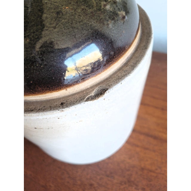 Brown Antique Primitive Whiskey Jug For Sale - Image 8 of 8