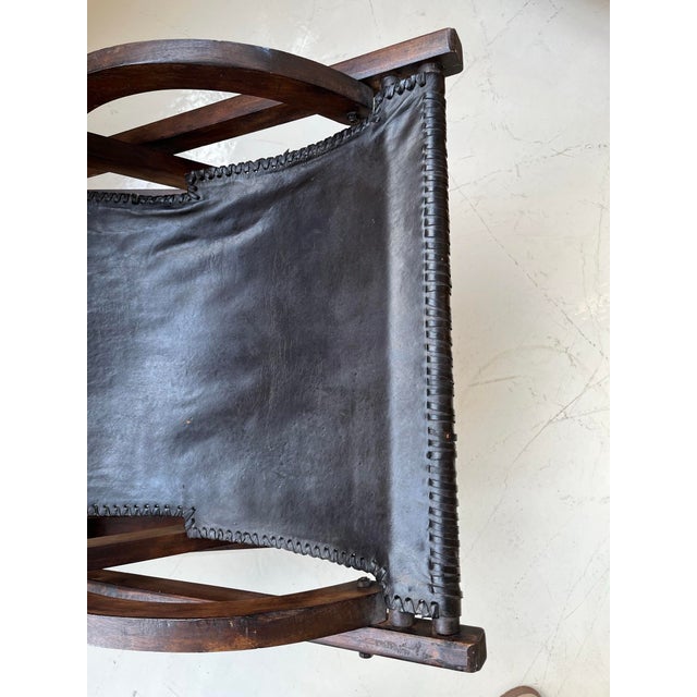 Vintage Leather Sling Chair, 1980s For Sale - Image 4 of 15