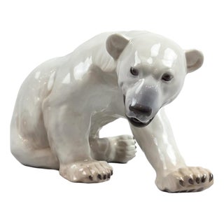 Porcelain Polar Bear from Bing & Grondahl, Denmark, 1940 For Sale