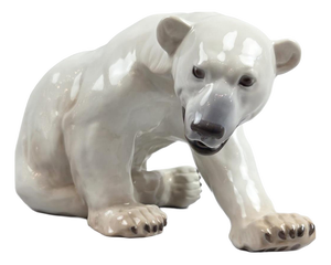 Porcelain Polar Bear from Bing & Grondahl, Denmark, 1940