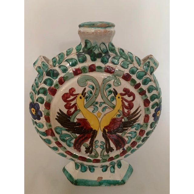 Mid 20th Century Hand Painted Vase, Made in Italy For Sale - Image 4 of 6