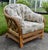 Braxton Culler Braxton Culler Rattan Wicker Lounge Accent Chair & Ottoman Set Coastal Boho For Sale - Image 4 of 16