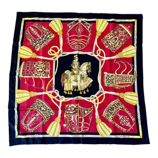 1980s Hermes Les Muserolles Silk Scarf For Sale