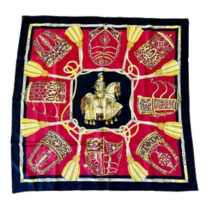 1980s Hermes Les Muserolles Silk Scarf