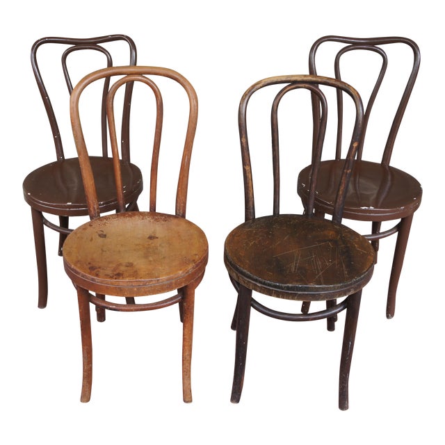 1940s Antique Model 18 Cafe Chairs Set of 4 Chairish