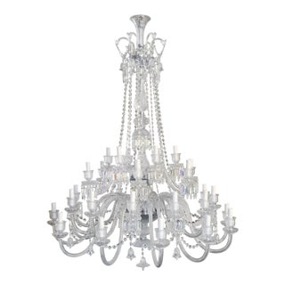 Grand 36 Arms Multi‑Tier Crystal Chandelier For Sale