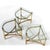 Three Vintage Hollywood Regency Brass & Glass Side Tables C1960 For Sale - Image 4 of 8