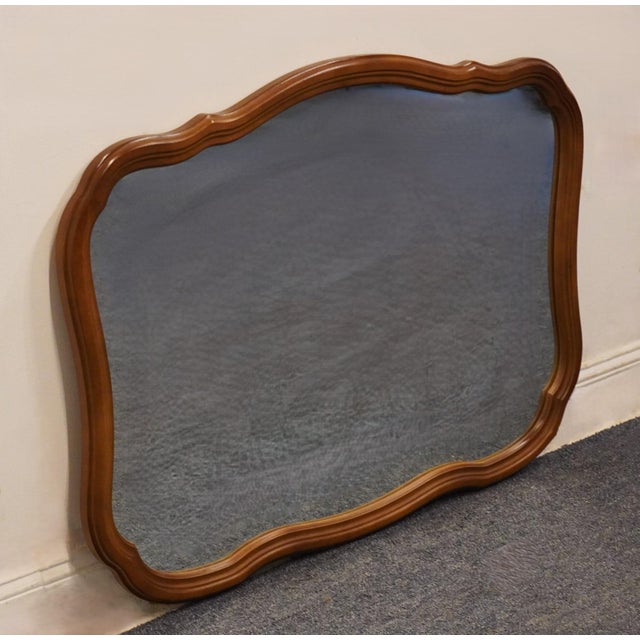 French Country High End Vintage Solid Maple Country French Style 45" Mirror For Sale - Image 3 of 4