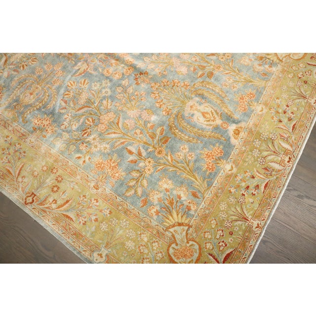 Manchester Wool Signed Persian Kashan Carpet rug no. j4289 For Sale - Image 10 of 11