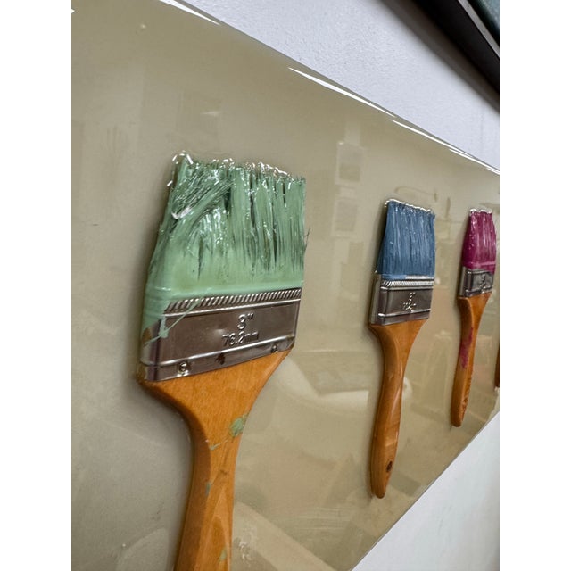 Andy Anh Ha 3d Paintbrush High-Gloss Wood Panel For Sale - Image 10 of 12