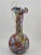 This vintage Fratelli Toso Murano Millefiori art glass vase pitcher is a colorful and whimsical piece of decorative...