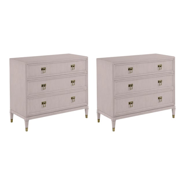 Merritt Chest in Elephant Gray - a Pair For Sale