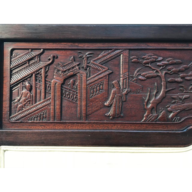 Antique Carved Asian Twin Headboard Chairish