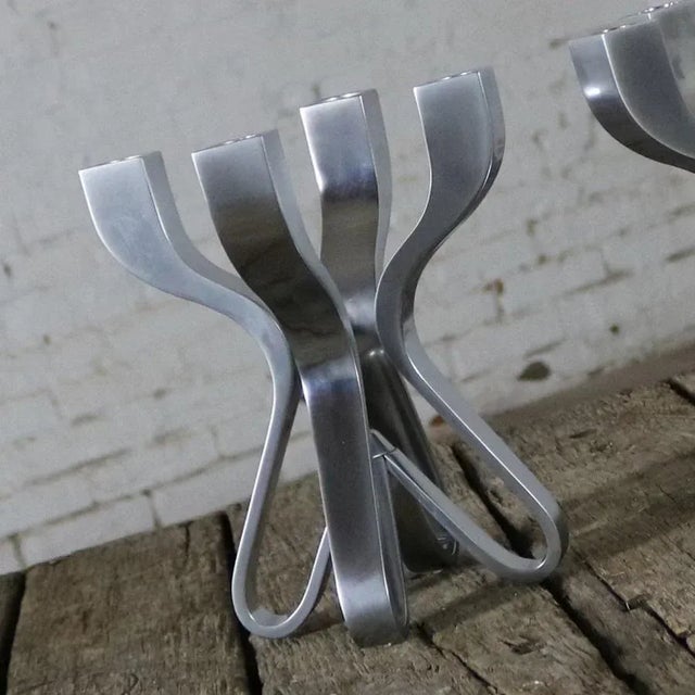 Modern Candelabra Chorus by Karim Rashid for Umbra Die-Cast Zinc, a Pair For Sale - Image 9 of 11