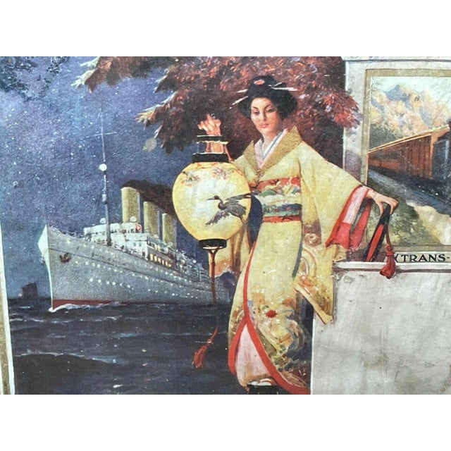 Antique Canadian Pacific Railway Advertising Poster Showcard, Belfast to Canada, c.1913, Framed For Sale - Image 10 of 12