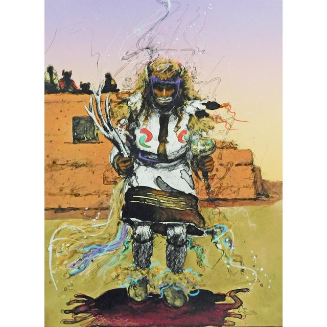 "Moenkopi Buffalo Dancers 4" Original Limited Edition Lithograph by Larry Fodor Hand signed, numbered & titled by the...