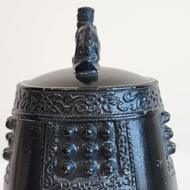 Mid-Century Japanese Nanbu Tekki Architectural Temple Bell For Sale - Image 12 of 14