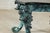 Metal Late 20th Century Verdigris Bronze Side Table with Mythological Figures & Black Marble Top For Sale - Image 7 of 18