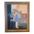 1960s Vintage Oil Painting of Girl in Blue by Molly Schiff, Framed For Sale