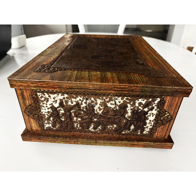 Large Antique Embossed Case, 1890s For Sale - Image 11 of 18