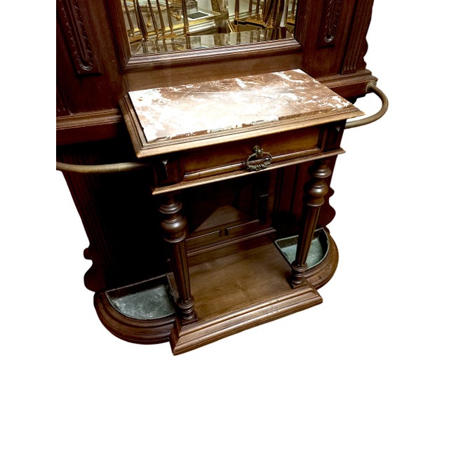 Wood Antique Walnut Coat Rack, 1900s For Sale - Image 7 of 12