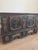 Hand painted European pine blanket, chest feature folk art floral panels and a rich blue ground ,dated 1794.Decorative...