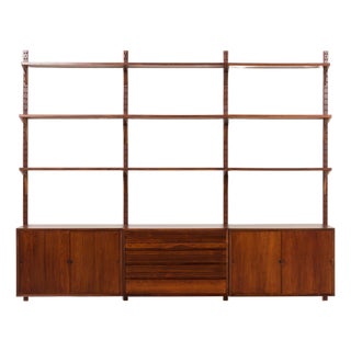 Three-Bay Rosewood Wall Unit by Poul Cadovius for Cado, 1960s For Sale