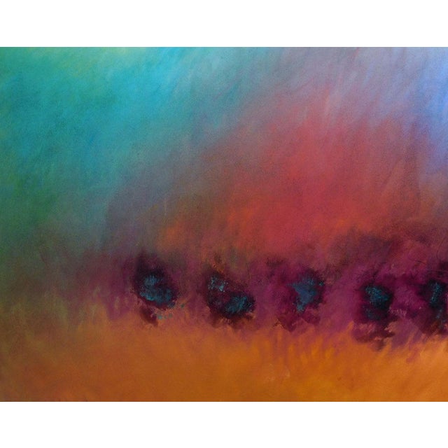 Abstract 1980s Mark Dickson Untitled Mixed Media,Pastel and Watercolor Abstract Hand Signed, Framed For Sale - Image 3 of 7
