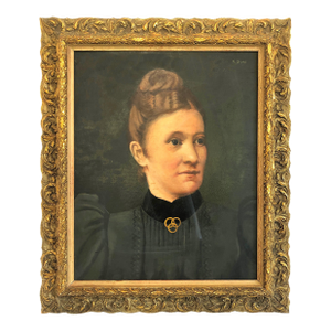 Late 19th-Century Portrait of an Admirable German Woman, by F. Bloos