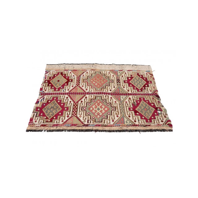 Vintage Decorative Small Kilim Rug - 3`2″ X 4`4″ For Sale - Image 4 of 6