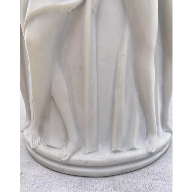 Greek Renaissance Aphrodite Cast Plaster Alabaster Umbrella Stand Planter For Sale - Image 10 of 12