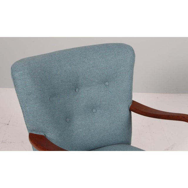 Vintage Lounge Chair in Boucle by Alfred Christensen, 1940s For Sale - Image 3 of 8
