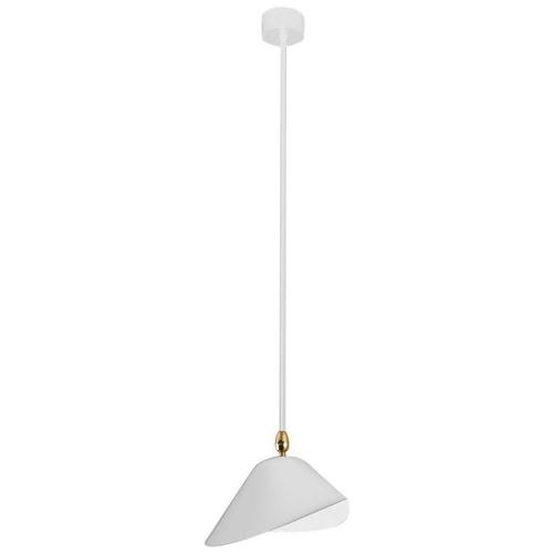 Metal Mid-Century Modern White Library Ceiling Lamp by Serge Mouille For Sale - Image 7 of 7