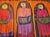 Textile Vintage Mid-Century Tapestry, Handwoven Wool, Folkloric Schoolgirls Design, Crimson & Yellow, 38” X 70” For Sale - Image 7 of 11