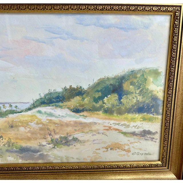 Early 20th Century Henry Deidrich Gremke Original California Landscape Watercolor, Framed For Sale - Image 5 of 15