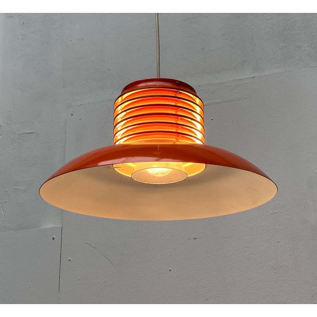 Mid-Century Modern German Space Age Orange Pendant Lamp, 1960s For Sale - Image 15 of 18
