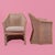 Rustic Pair of Split Bamboo Geometrical Lounge Chairs For Sale - Image 3 of 6