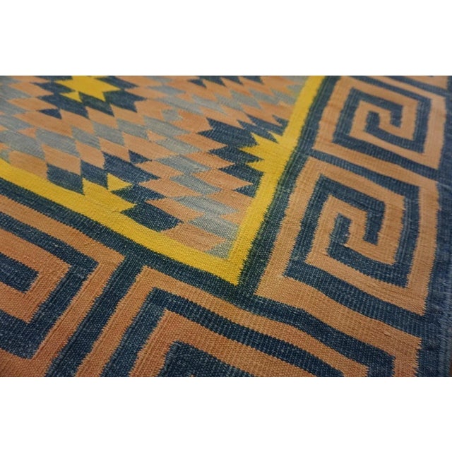 1930s 1930s Indian Cotton Dhurrie Carpet ( 7' x 11'6" - 213 x 351 ) For Sale - Image 5 of 7