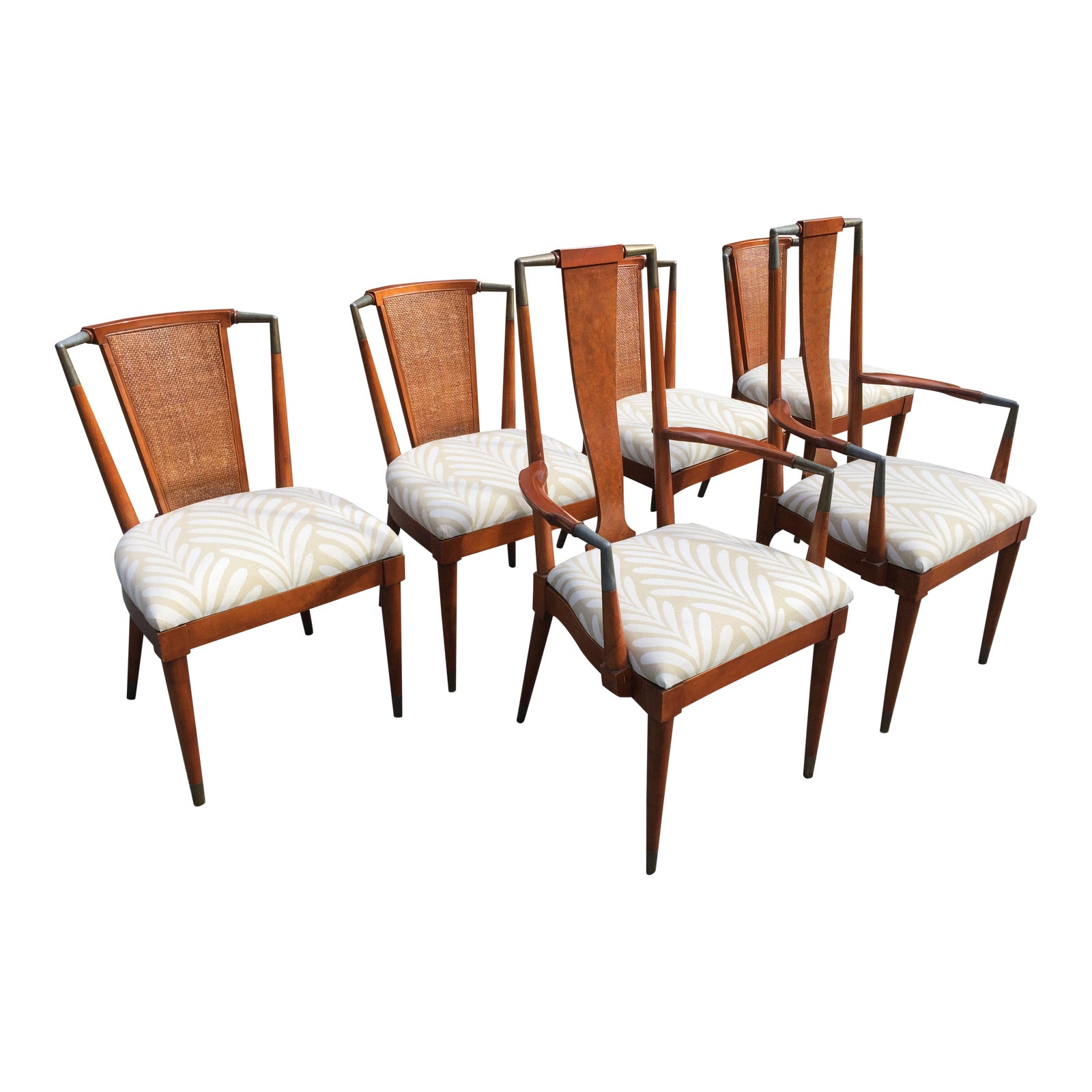MidCentury Cane Back Dining Chairs Set of 6 Chairish