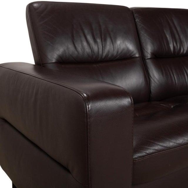 Brown Wave Leather Three-Seater and Two-Seater Sofas from Stressless, Set of 2 For Sale - Image 8 of 18