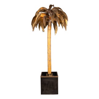 20th Century French Palm Tree Floor Lamp by Christian Techoueyres for Maison Jansen, 1970 For Sale