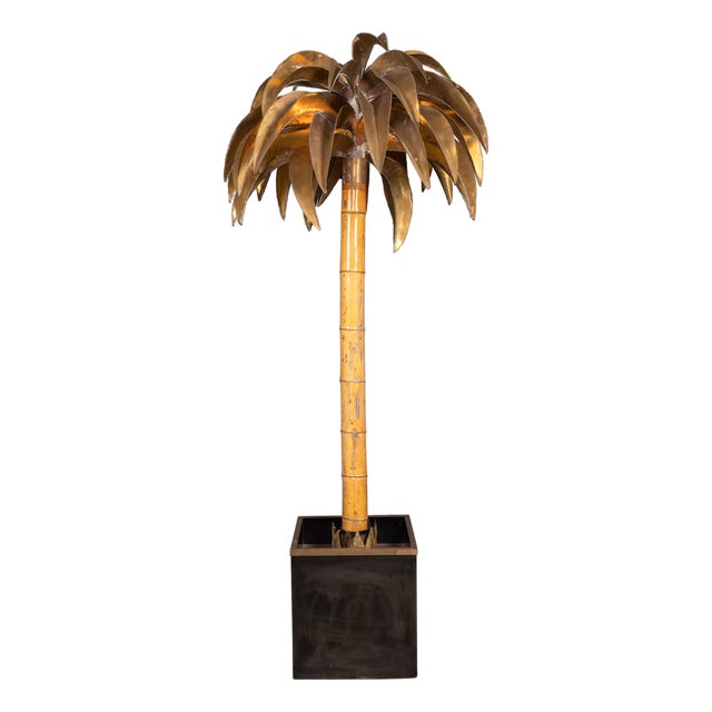 20th Century French Palm Tree Floor Lamp by Christian Techoueyres for Maison Jansen, 1970 For Sale
