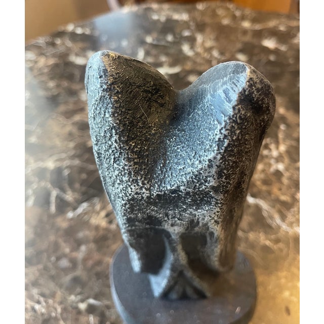 1990s 1970s Pewter Sculpture of Abstract Owl For Sale - Image 5 of 6