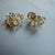 Gold Mid 20th Century Vintage Trifari Gold Rhinestone Clip on Earrings, A Pair For Sale - Image 8 of 11