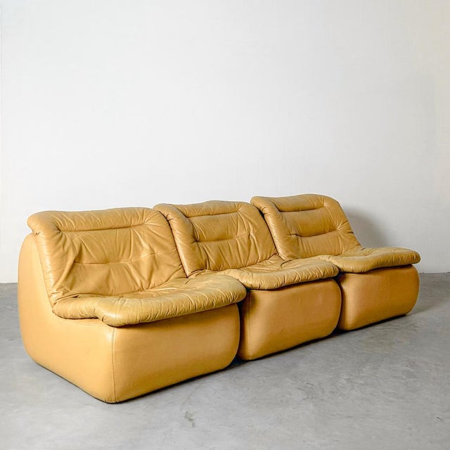 Vintage Modular Sofa Piece in Leather, 1979 For Sale - Image 6 of 9