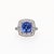 Metal 4Ct Tanzanite Ring With Natural Diamonds & Milgrain Detail in Solid 14k Gold, Size 6.75 For Sale - Image 7 of 8