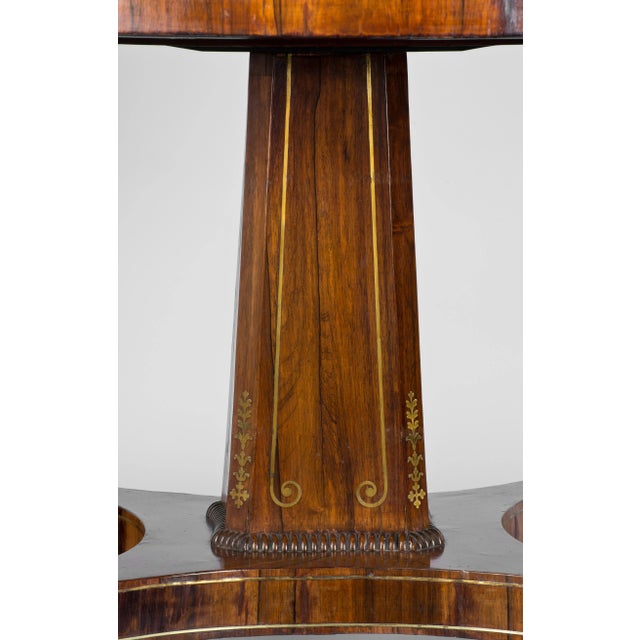 Antique English Regency Rosewood Centre Table For Sale In Boston - Image 6 of 9